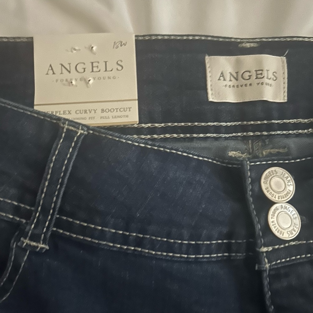 Angels Forever curvy bootcut Women's Dark Blue Jeans sz 18w NWT (bundle of #2) - Picture 4 of 9